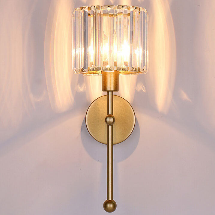 Vintage Iron Glass Round Bird Wall Sconce Lamp - 1-Light for Living Room