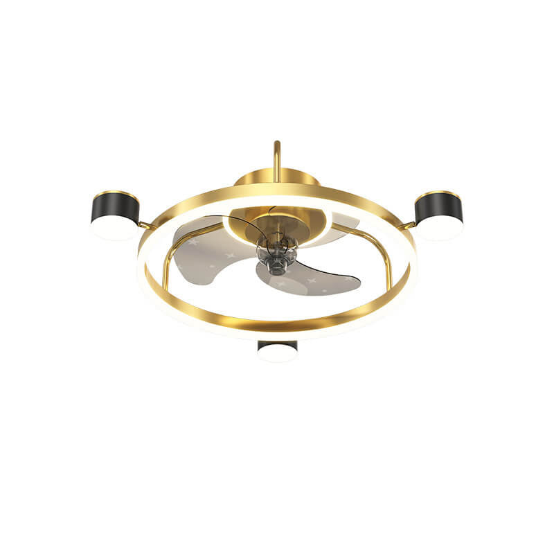 Modern Luxury Starry Sky LED Ceiling Fan Light