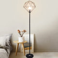 Contemporary Iron Hollow Diamond 1-Light Floor Lamp for Study