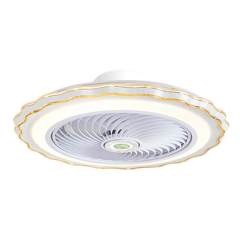 Modern Round Flower LED Flush Mount Ceiling Fan Light