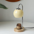 Modern Solid Wood Candle Spherical 1-Light Melting Wax Table Lamp, Rustic Home Decor Lamp, Contemporary Design Lighting, Elegant Bedroom Accent Lamp, Warm Candlelight Table Lamp, Handmade Wooden Lamp, Unique Gift for Home Decor, Eco-Friendly Light Fixture