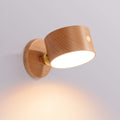 Wooden USB Rechargeable Magnetic LED Night Light Wall Sconce