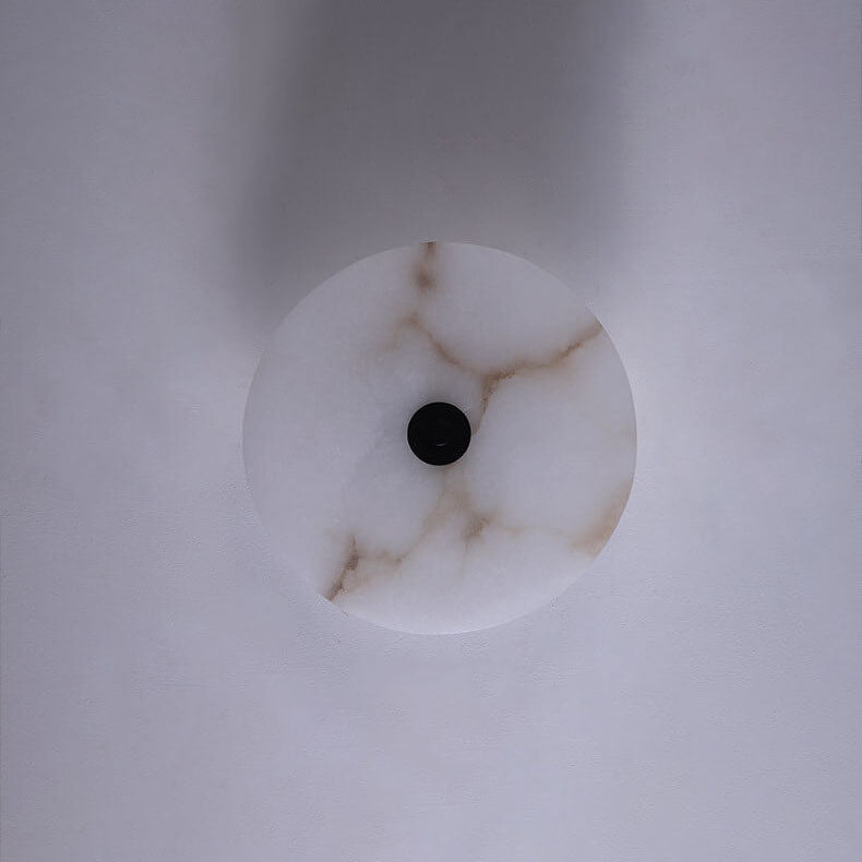 Contemporary Luxury Marble Iron LED Wall Sconce for Living Room & Bedroom