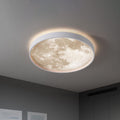 Modern Minimalist Moon LED Flush Mount Ceiling Light for Living Room