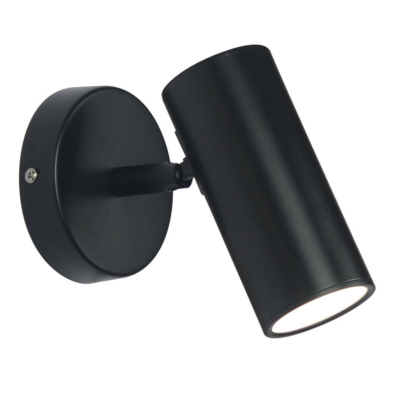Modern Simplicity Cylindrical Spotlight 1-Light Reading Wall Sconce Lamp