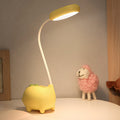Cartoon Dinosaur Eye Care Rechargeable LED Desk Lamp for Kids, Adjustable Brightness, Night Light, Cute Dinosaur Decor for Children's Room, Study Lamp, USB Rechargeable, Creative Gift for Boys and Girls, Safe Eye Protection, Modern Desk Lighting
