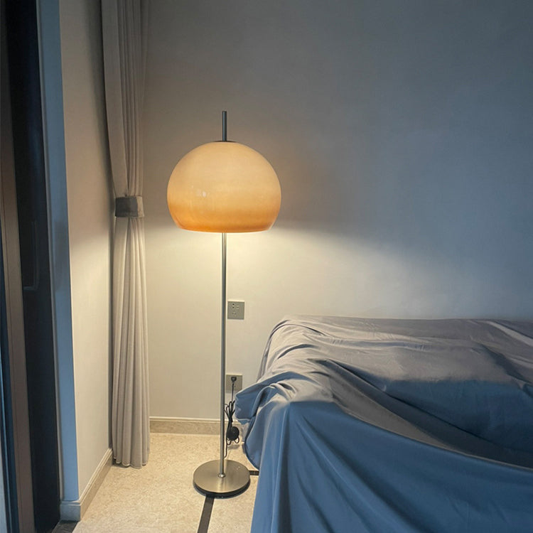 Contemporary Retro Mushroom Glass 2-Light Floor Lamp for Living Room