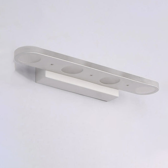 Modern White Oval Acrylic Vanity Light - 4/6 Light Wall Sconce Lamp