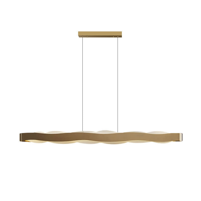 Modern Luxury Stainless Steel LED Chandelier - Long Bar Design with Acrylic Accents for Elegant Lighting