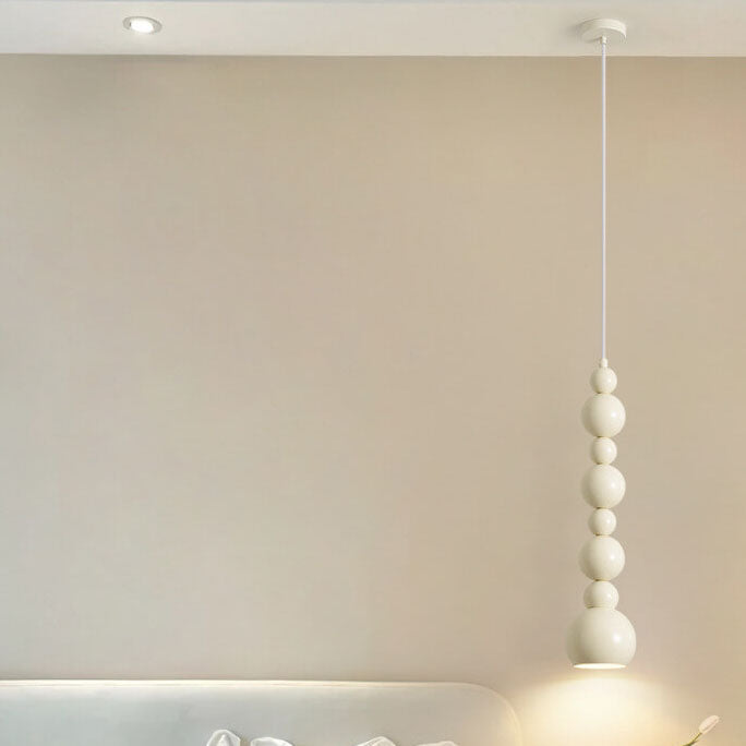 Creative Cream Iron Gourd Skewers Chandelier - 4/8 Light Modern Lighting Fixture