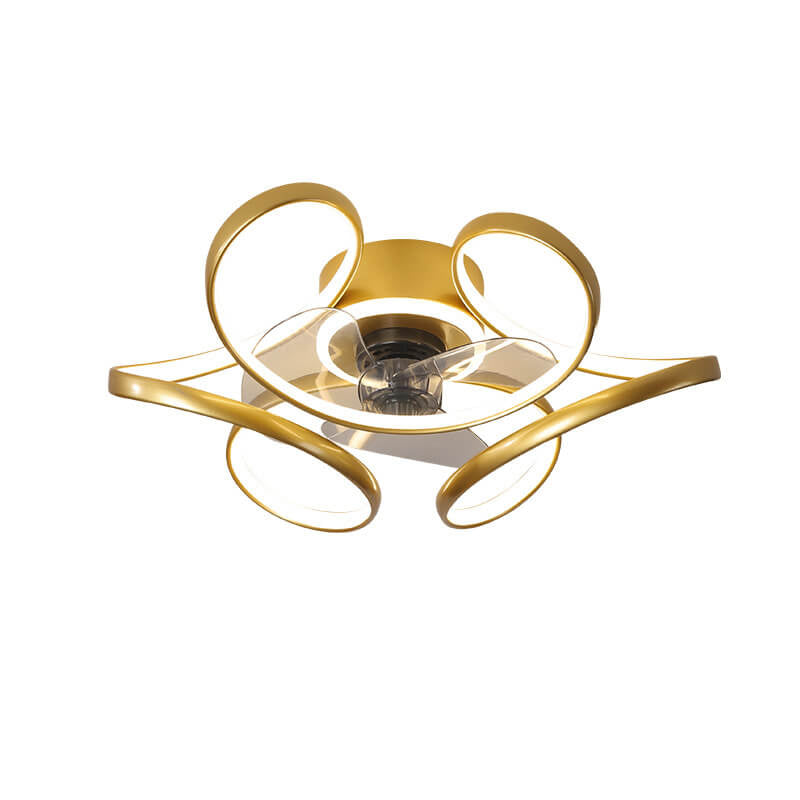 Simple Creative LED Flush Mount Fan Light - Modern Ceiling Fixture, Energy Efficient, Stylish Design, Home Lighting Solution
