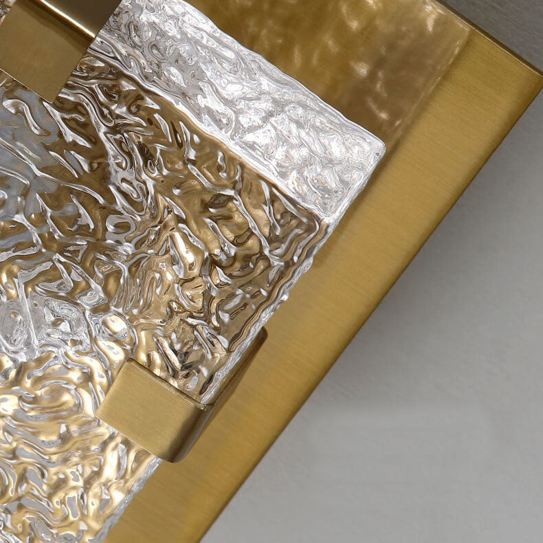 Nordic Luxury Crystal Cube LED Semi-Flush Mount Light