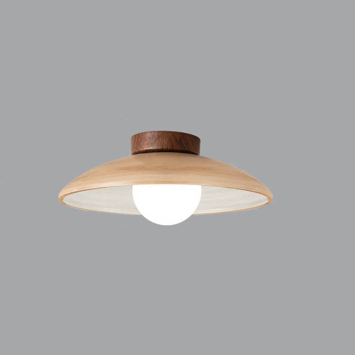 Wabi-Sabi Faux Woodgrain Semi-Flush Mount Ceiling Light - 1-Light Flying Saucer Design

Illuminate your space with our Wabi-Sabi Faux Woodgrain Semi-Flush Mount Ceiling Light. This stylish 1-light fixture combines the timeless beauty of natural wood grain