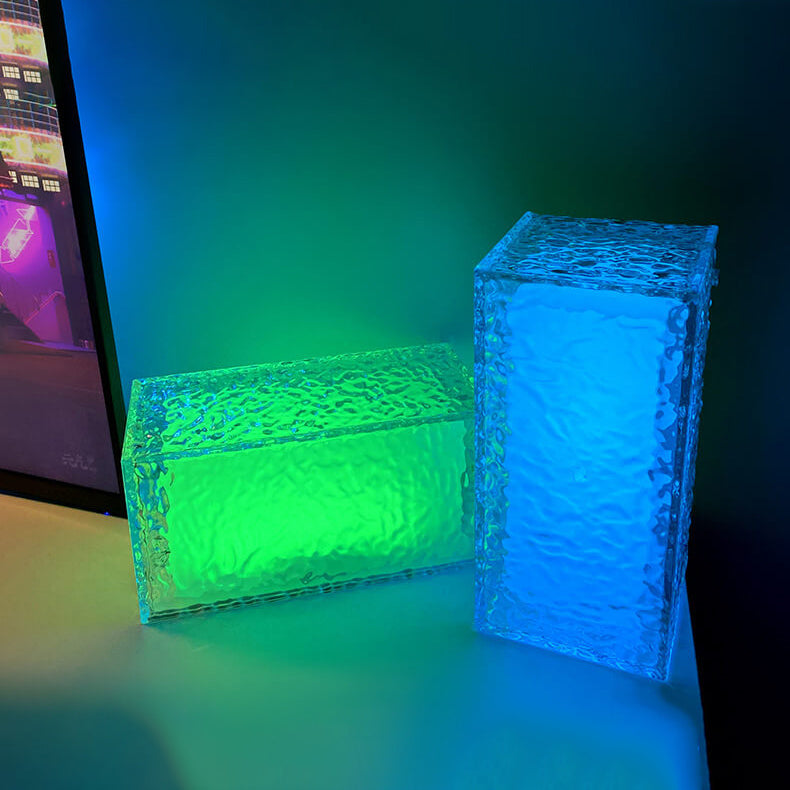 Acrylic RGB LED Ice Cube Table Lamp - Color Changing Decorative Light