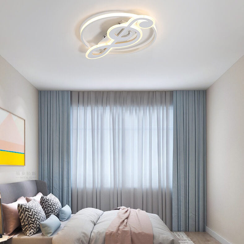 Nordic Creative Music Notes LED Flush Mount Ceiling Light