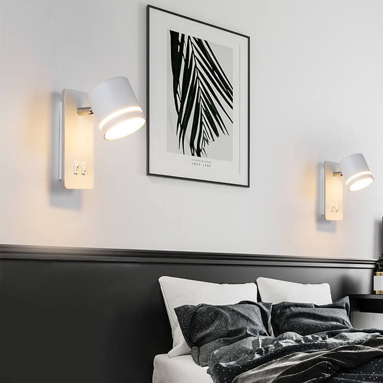 Nordic Iron LED Wall Sconce - Rotatable Spotlight for Living Room & Bedroom
