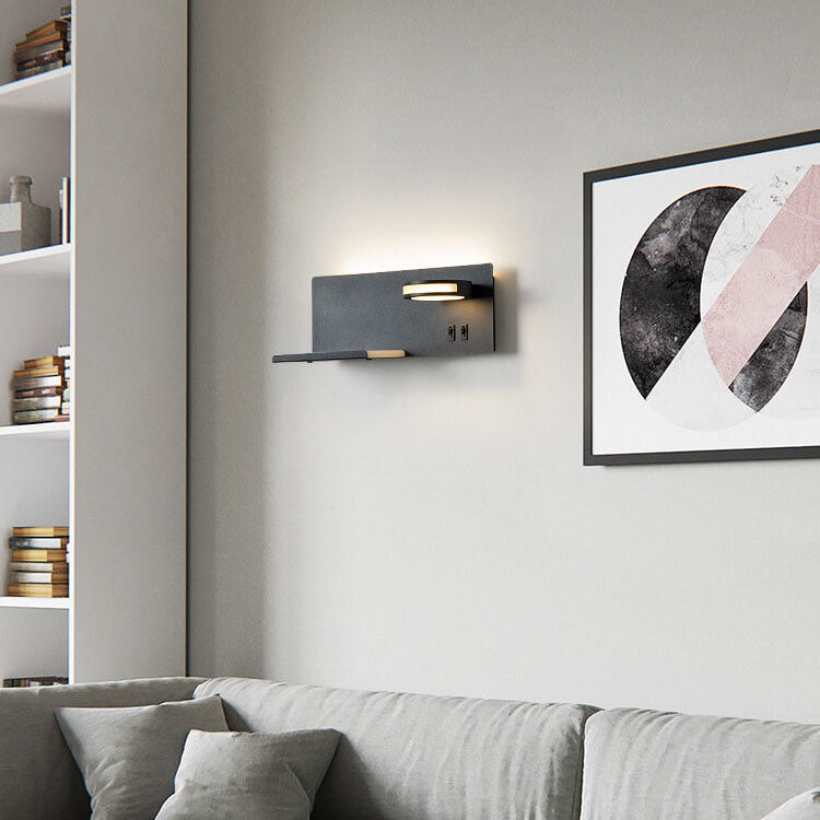 Modern USB Smart LED Wall Sconce Lamp, Flat Design, Reading Light, Energy-Efficient, Minimalist Style, Adjustable Brightness, USB Charging, Home Decor, Indoor Lighting, Contemporary Wall Fixture