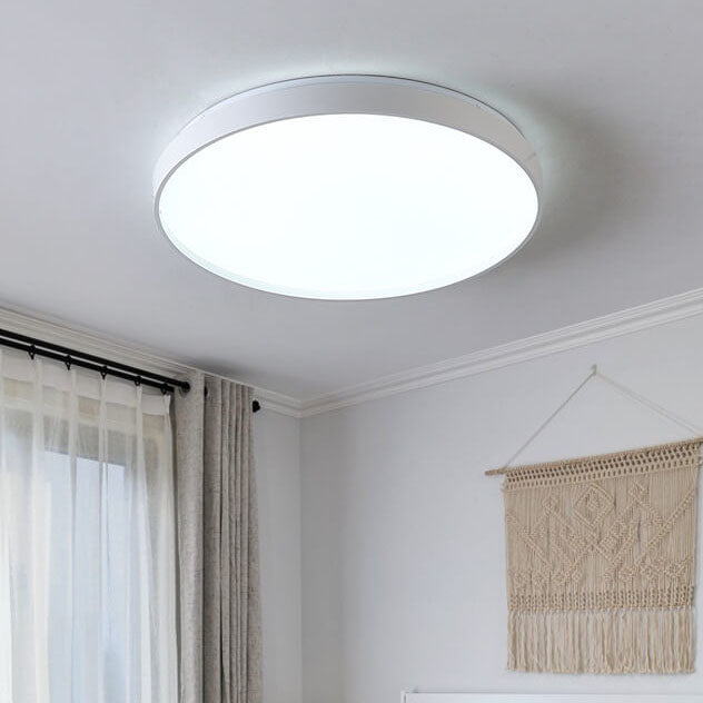 Modern Minimalist Round Acrylic LED Flush Mount Ceiling Light for Living Room & Bedroom
