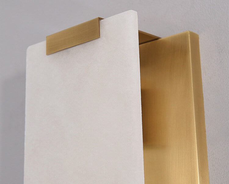 Nordic Light Luxury Copper Marble 3-Light Wall Sconce Lamp