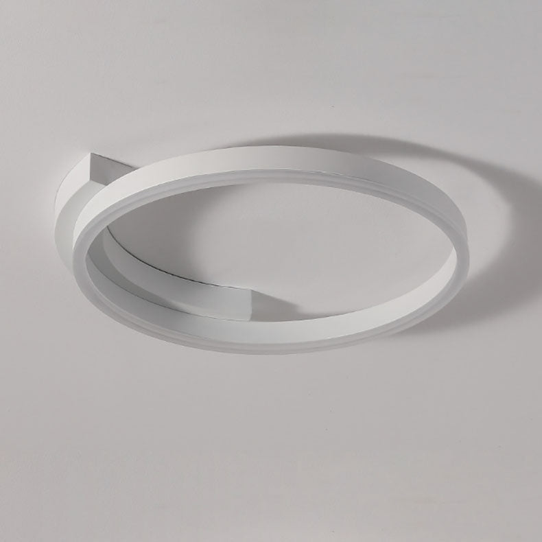 Modern Minimalist LED Flush Mount Ceiling Light – Acrylic & Aluminum Circle Ring for Living Room