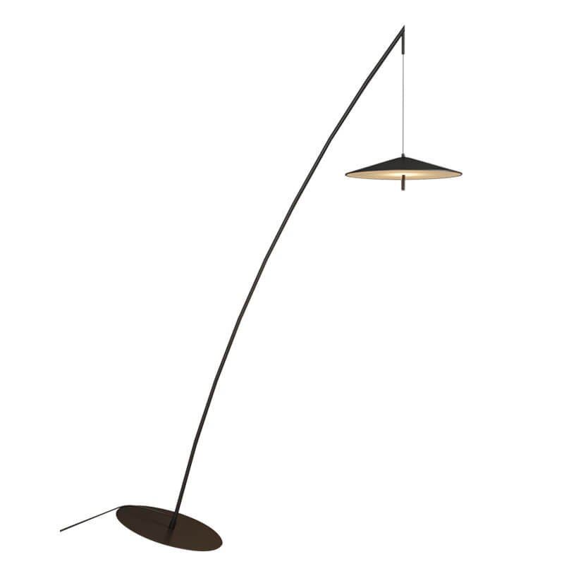 Contemporary Nordic Iron Black Tilt Fishing Rod Floor Lamp for Living Room & Bedroom