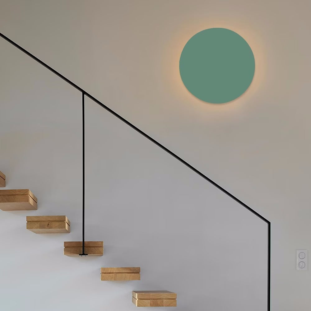 Colorful Modern Minimalist Round Iron LED Wall Sconce Lamp