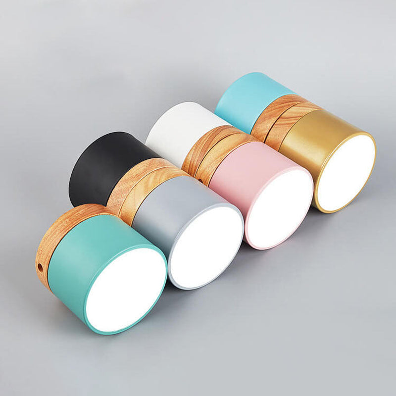 Scandinavian Macaroon LED Flush Mount Ceiling Light - Solid Color Design