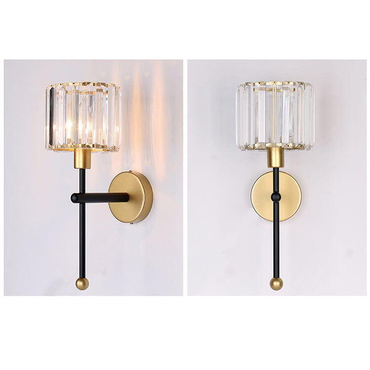 Vintage Iron Glass Round Bird Wall Sconce Lamp - 1-Light for Living Room