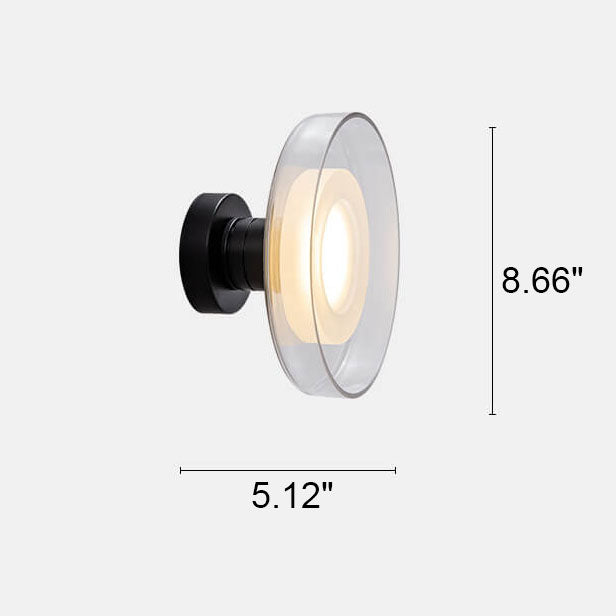 Nordic Vintage Round Glass LED Wall Sconce Lamp