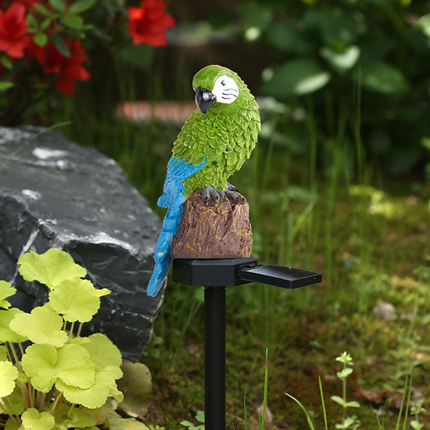 Colorful Waterproof Solar Parrot LED Lawn Light for Landscape Decor