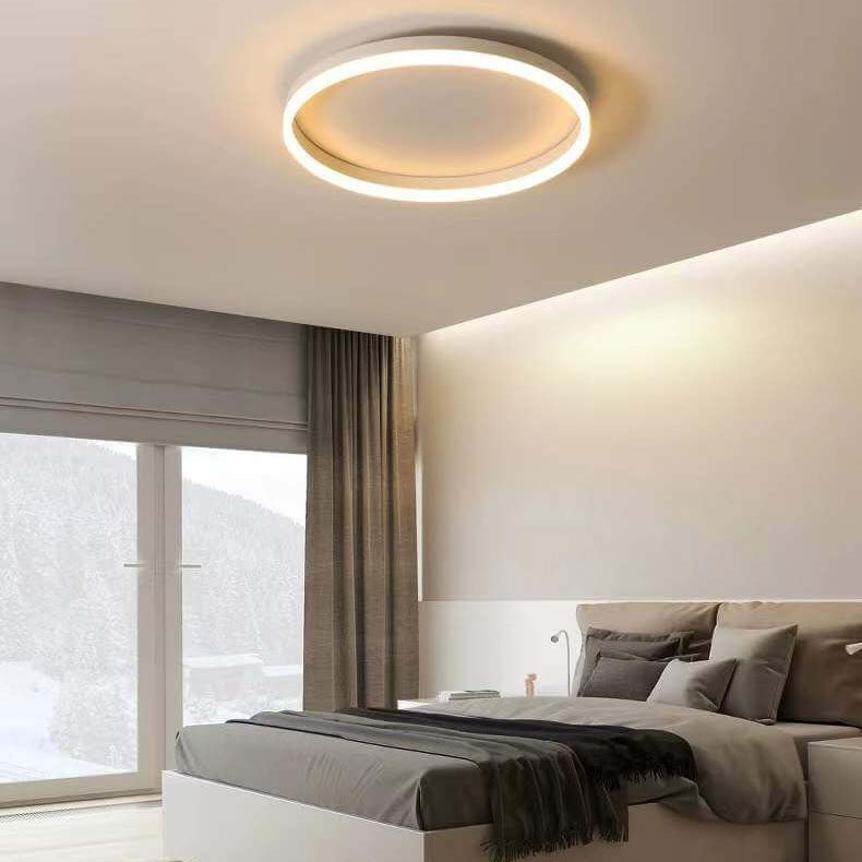 Nordic Minimalist Circle Ring LED Flush Mount Ceiling Light - Iron & Acrylic Design