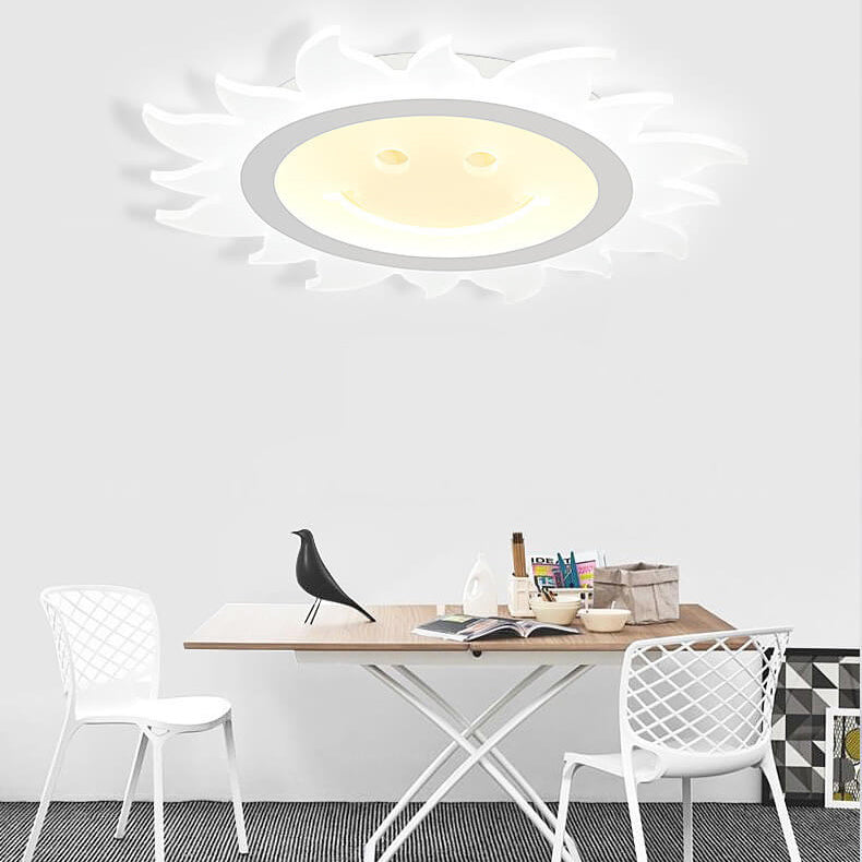 Creative Cartoon Smiley Sun LED Ceiling Light Fixture