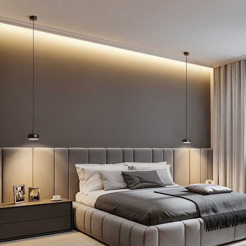 Nordic Minimalist Dome Aluminum LED Pendant Light Retractable