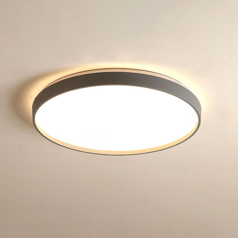 Modern Minimalist Round Acrylic LED Flush Mount Ceiling Light for Living Room & Bedroom