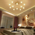 Contemporary Iron Flush Mount Ceiling Light - Star Design 12/21/28 Inches for Living Room