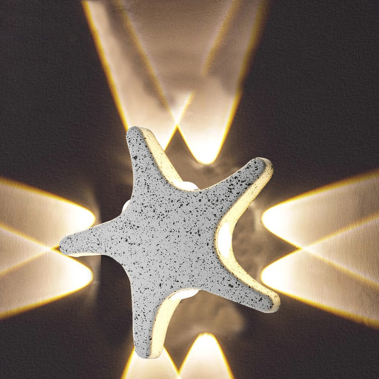 Contemporary Aluminum Starfish LED Waterproof Wall Sconce for Outdoor Patio Lighting