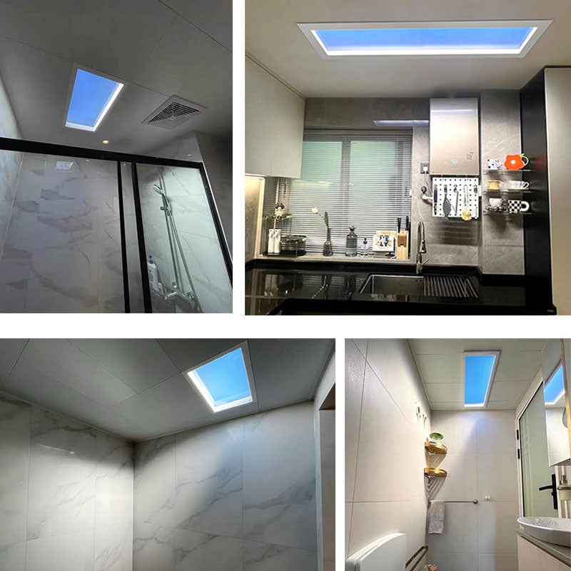 Modern Minimalist Blue Sky LED Ceiling Light - Flush Mount for Living Room