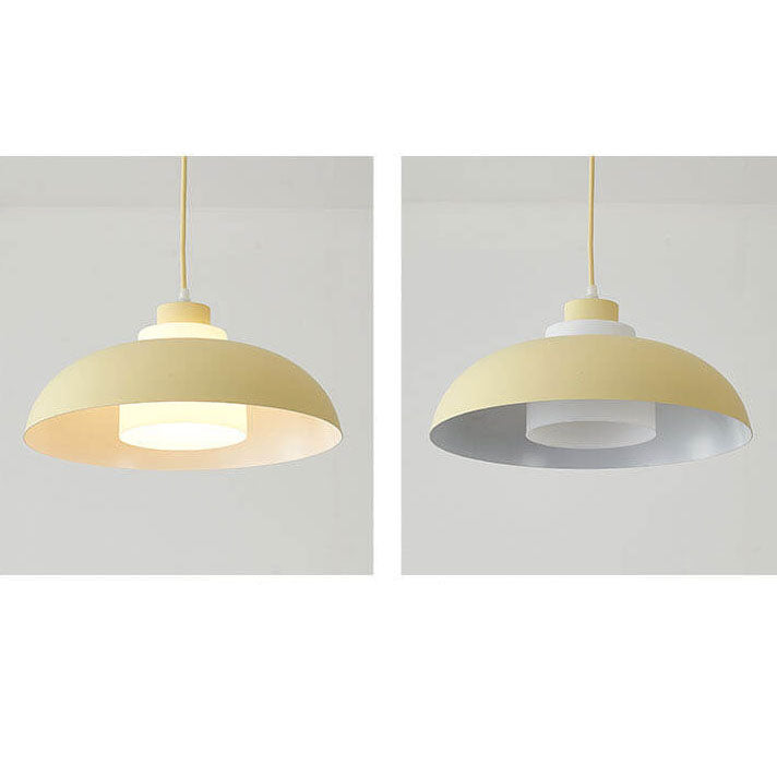 Modern Macaron Acrylic Aluminum Pendant Light - 1-Light Fixture