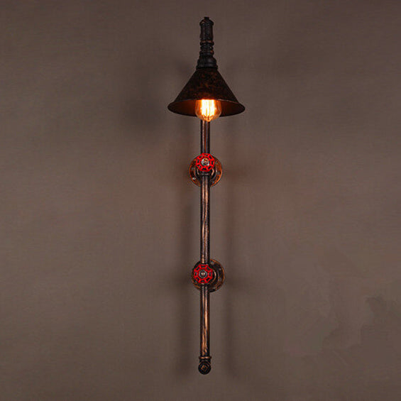 Retro Industrial Iron Water Pipe Wall Sconce Lamp - 1-Light Design  

Illuminate your space with this stylish retro industrial wall sconce, featuring a unique iron water pipe design. Perfect for adding a vintage touch to any room, this one-light sconce co