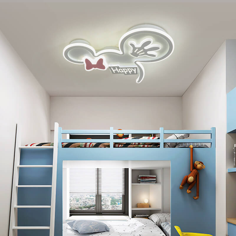 Minnie Mouse LED Flush Mount Ceiling Light for Kids' Rooms, Cartoon Ceiling Lighting, Disney Nursery Decor, Adjustable Brightness, Child-Friendly Design, Fun Bedroom Lighting, Cute Flush Mount Fixture for Girls, Kids' Ceiling Light Fixture, Playful Minnie