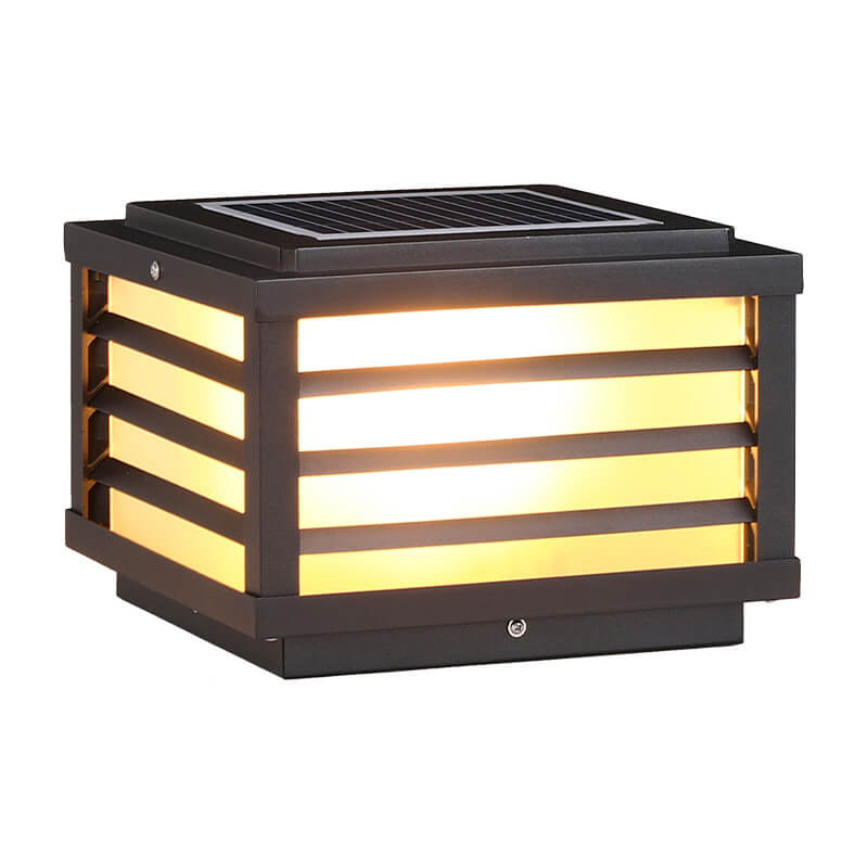 Modern Minimalist Solar LED Aluminum Post Light for Garden - Waterproof Landscape Lighting