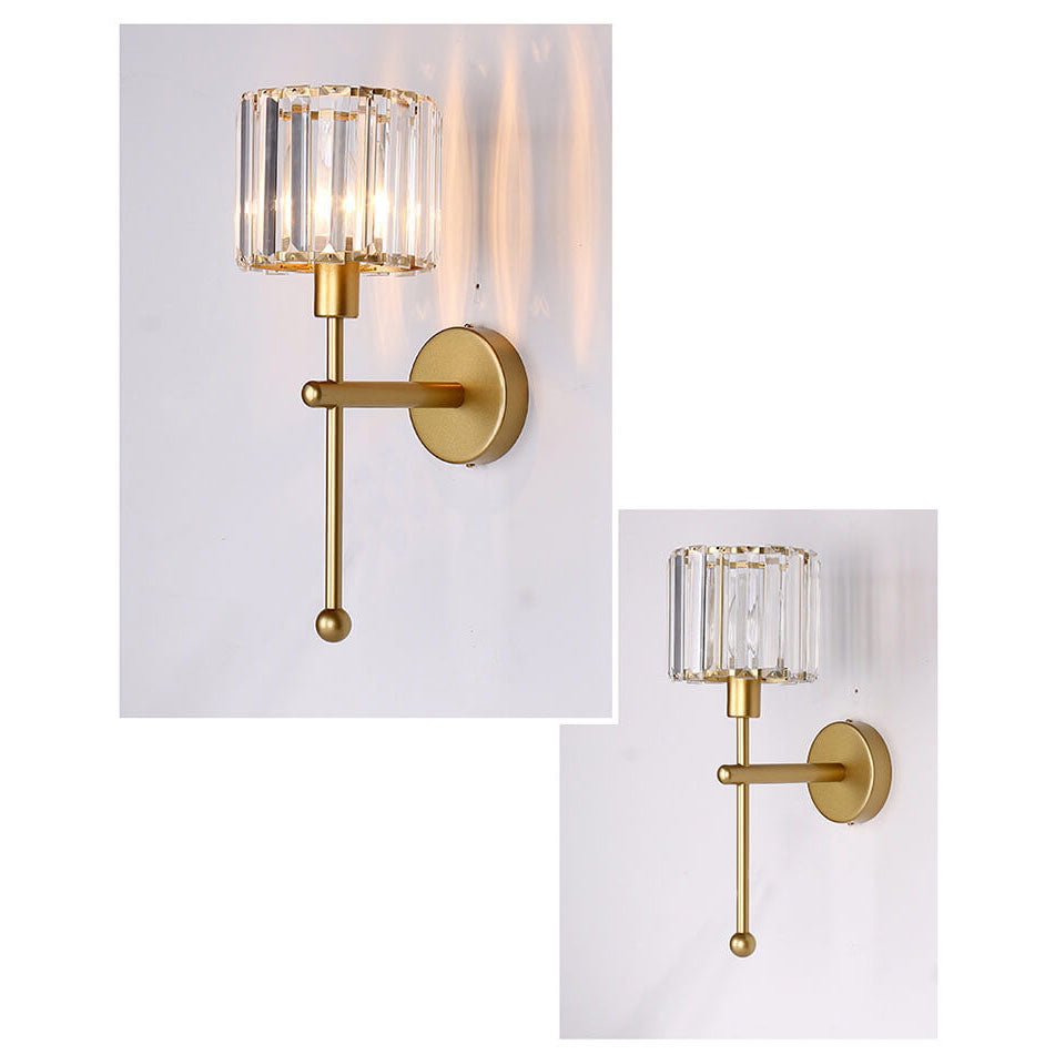 Vintage Iron Glass Round Bird Wall Sconce Lamp - 1-Light for Living Room
