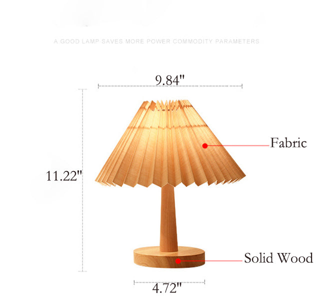 Vintage Pleated Umbrella-shaped LED Table Lamp, Retro LED Desk Light, Stylish Home Decor, Adjustable Brightness, Unique Lighting Design, Mid-century Modern Table Lamp, Warm Light for Living Room, Decorative Nightstand Lamp, Elegant Office Lighting, Vintag