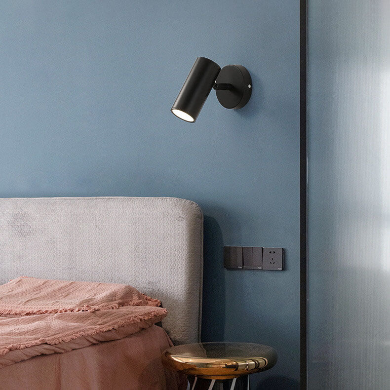 Modern Simplicity Cylindrical Spotlight 1-Light Reading Wall Sconce Lamp
