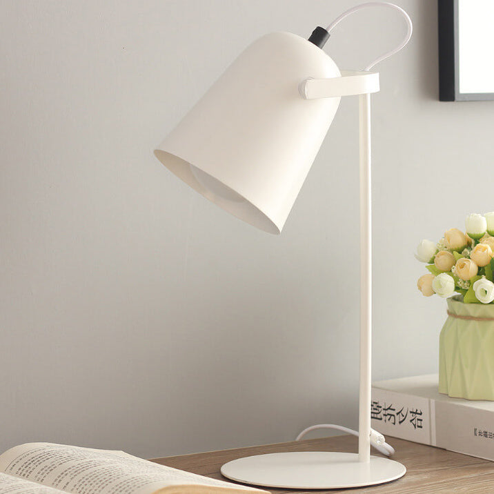 Nordic Macaroon Column Shade 1-Light Table Lamp - Modern Scandinavian Lighting, Elegant Home Decor, Stylish Nightstand Lamp, Minimalist Design, Contemporary Illumination, Bedroom & Living Room Accent, Decorative Table Light, Warm Cozy Atmosphere, High-Qua
