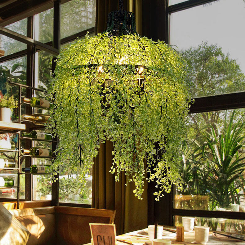 Creative Plant Vine Chandelier - 3-Light Decor Fixture