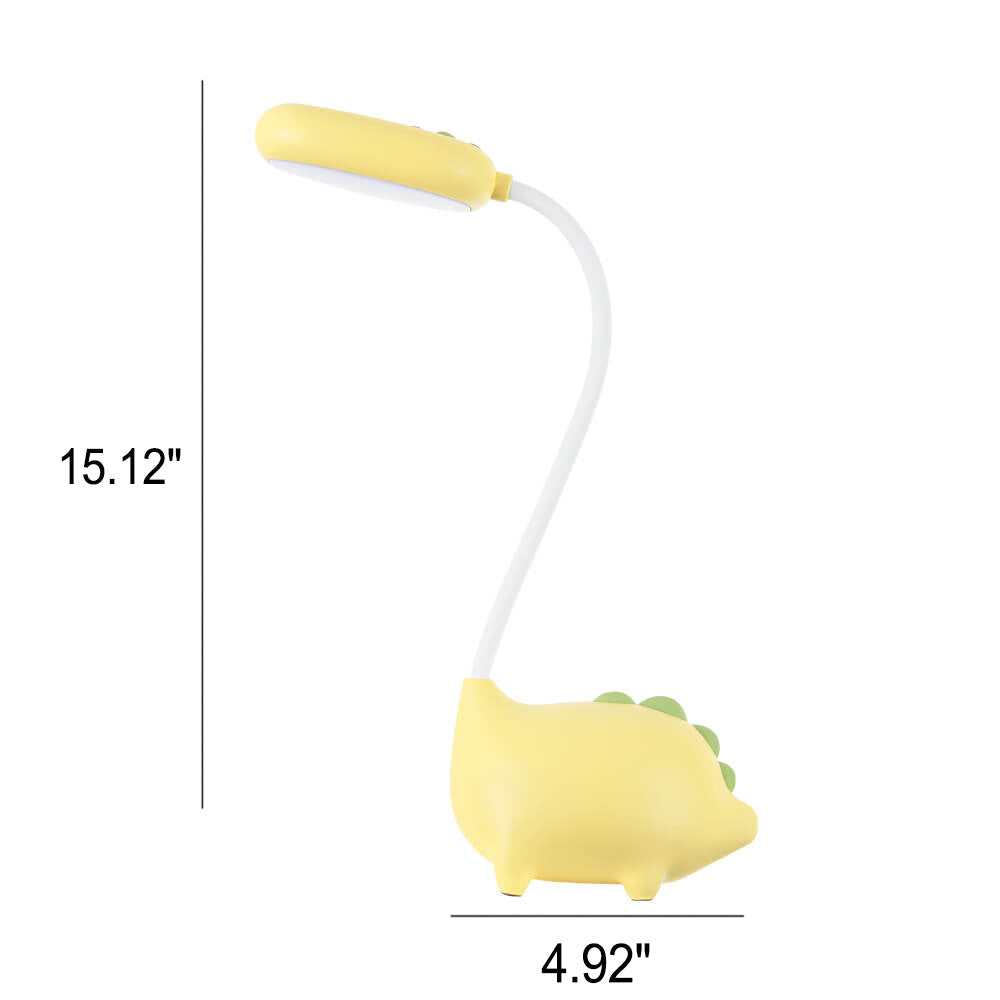 Cartoon Dinosaur Eye Care Rechargeable LED Desk Lamp for Kids, Adjustable Brightness, Night Light, Cute Dinosaur Decor for Children's Room, Study Lamp, USB Rechargeable, Creative Gift for Boys and Girls, Safe Eye Protection, Modern Desk Lighting