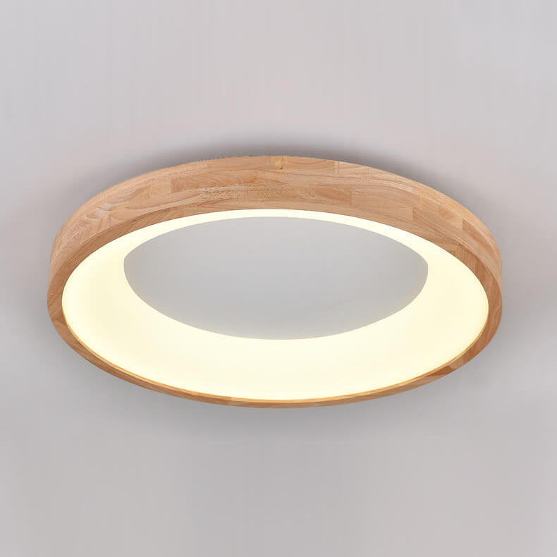 Nordic Minimalist Log Round LED Flush Mount Ceiling Light