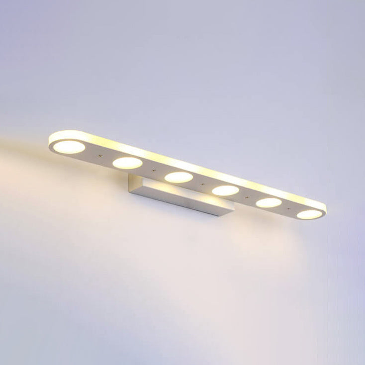 Modern White Oval Acrylic Vanity Light - 4/6 Light Wall Sconce Lamp