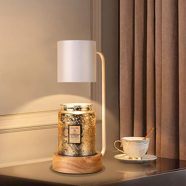 Japanese Minimalist Wood Melting Wax Table Lamp - Timing Dimming 1-Light Design